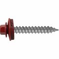 Tinkertools 1 lbs No. 9 Sizes x 1 in. Pro-Twist Hex Round Washer Head Sheet Metal Screws, Red TI2739823